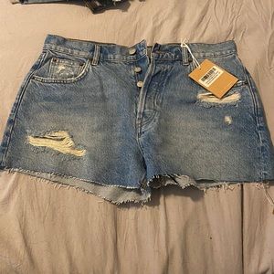 Reformation blue jean shorts